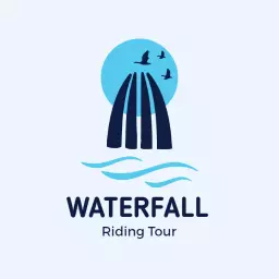 Blue Sky and Water Elements for Exciting Waterfall Logo Template