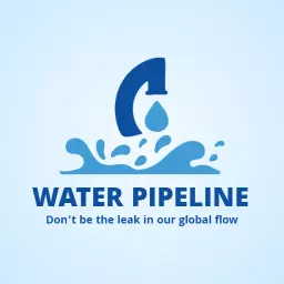 Blue Water Drop and Splash Representing Pipeline Solutions Logo Template