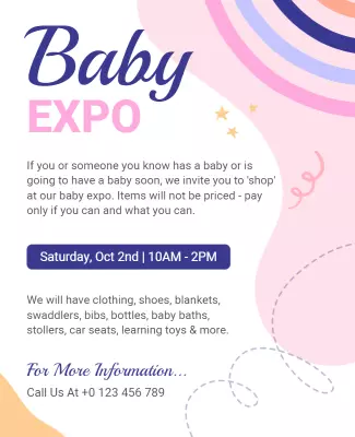 Blueberry Purple Haze Baby Flyer Template