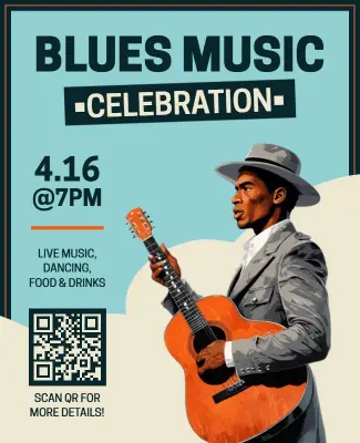 Blues Music Celebration Event Flyer Template