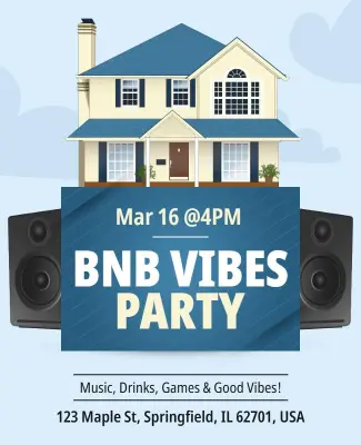 BNB Vibes Party Flyer Template