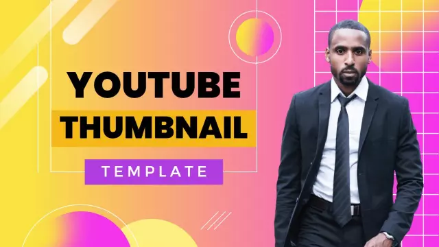 Bold Abstract Shapes Minimalist Style YouTube Thumbnail Template