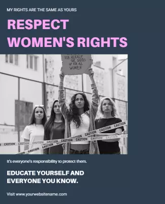 Bold Advocacy Women's Rights Awareness Poster Template