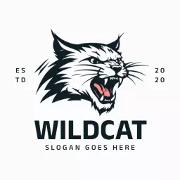 Bold and Fierce Wildcat Mascot Design for Sports Logo Template