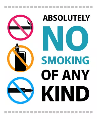 Bold Anti-Smoking Policy Signage Poster Template