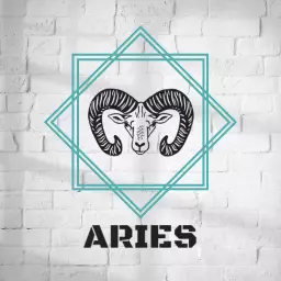 Bold Aries Design Featuring Zodiac Symbol within Diamond Logo Template