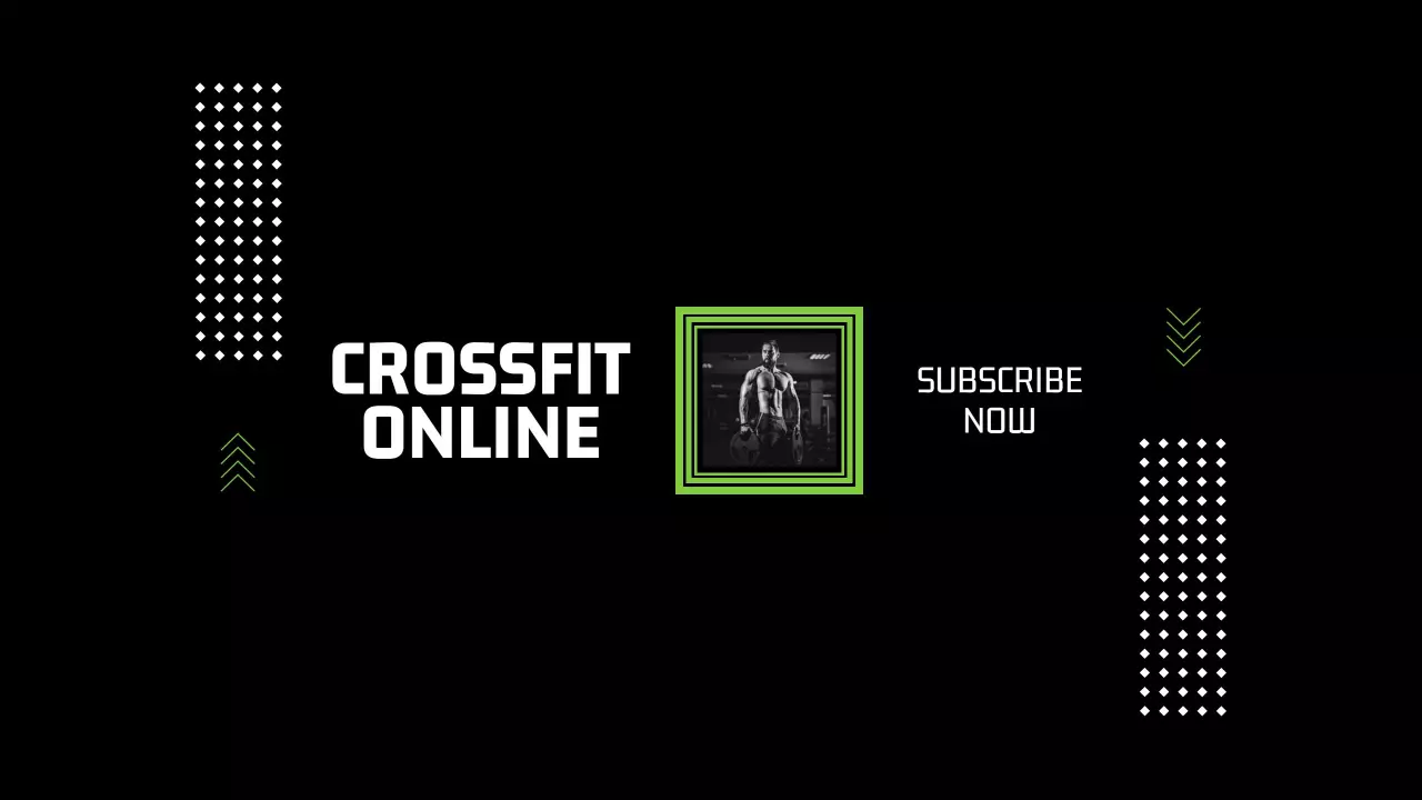 Bold Black and Green CrossFit Online YouTube Channel Banner Template