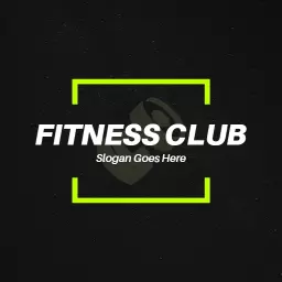 Bold Black and Neon Green Fitness Club Dynamic Energy Logo Template