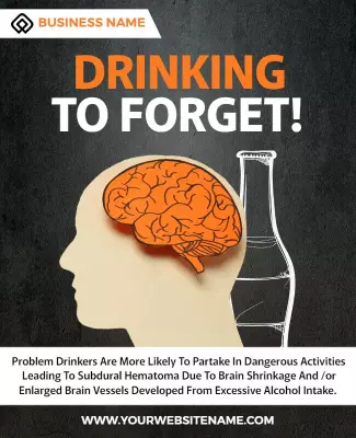 Bold Black and Orange Awareness Campaign Poster Template