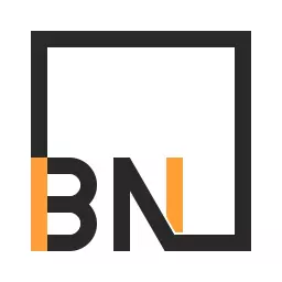 Bold Black and Orange Square Design Featuring Initials Logo Template