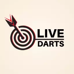 Bold Black and Red Dartboard Theme with Live Darts Logo Template