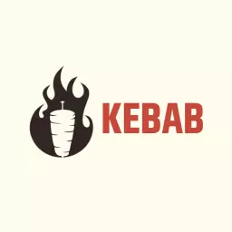 Bold Black and Red Flame Design for Kebab Logo Template