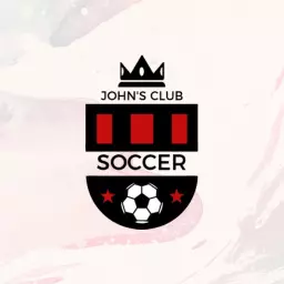 Bold Black and Red Soccer Club Logo with Crown Emblem Logo Template