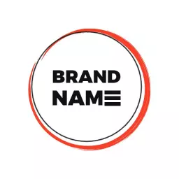 Bold Black and White Circular Design for Branding Logo Template