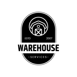 Bold Black and White Design Highlighting Warehouse Services Logo Template