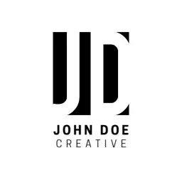 Bold Black and White Initials with Creative Branding Logo Template