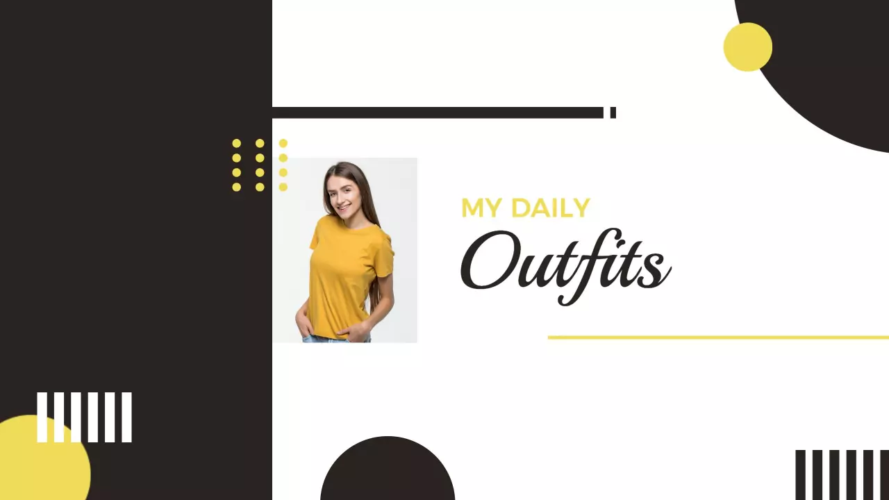 Bold Black and Yellow Fashion Inspiration YouTube Banner Template