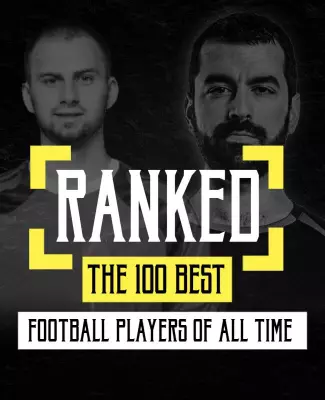 Bold Black and Yellow Ranking of Football Legends Poster Template