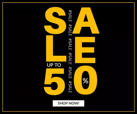Bold Black and Yellow Sale Typography Promotion Ad Template
