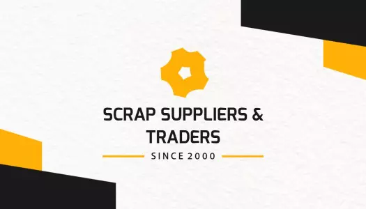 Bold Black and Yellow Scrap Supplier Visiting Card Template