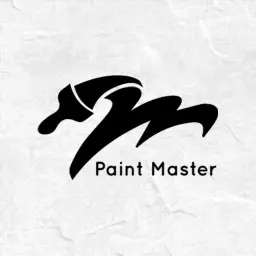 Bold Black Artistic Brushstroke Represents Painting Logo Template