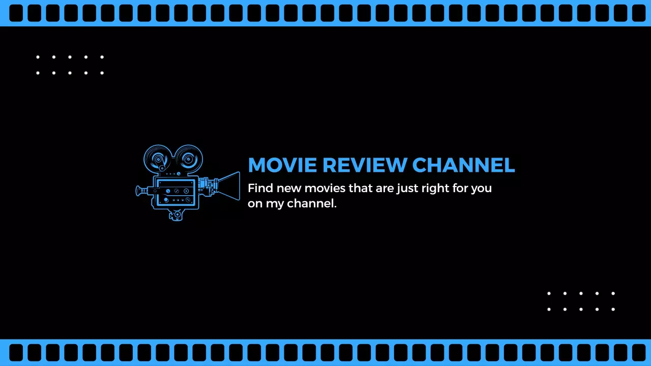 Bold Black Background with Film Icons for YouTube Banner Template