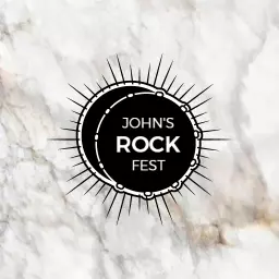 Bold Black Circular Logo Celebrating Rock Band Music Fest Logo Template