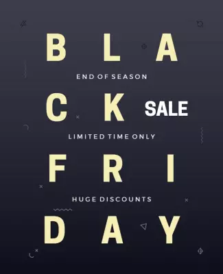 Bold Black Friday Sale Announcement Poster Template