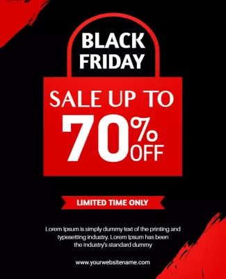 Bold Black Friday Sales Event Discount Poster Template