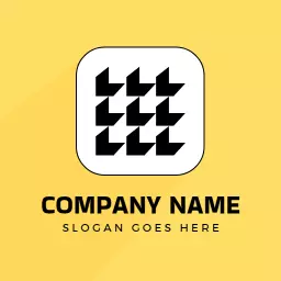 Bold Black Geometric Patterns for Modern Company Logo Template