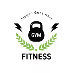 Bold Black Kettlebell Design Promoting Fitness Enthusiasm Logo Template