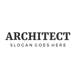 Bold Black Lettering for Creative Architect Services Logo Template
