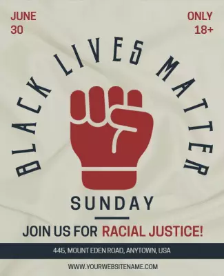 Bold Black Lives Matter Activism Event Poster Template