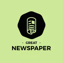Bold Black Newspaper Icon Representing News and Media Logo Template