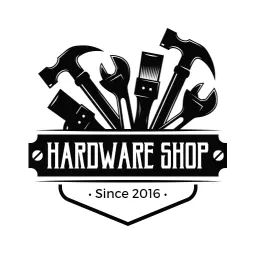 Bold Black Tool Design Representing Reliable Hardware Logo Template