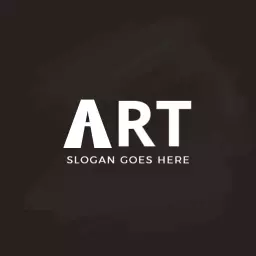 Bold Black Typography Design Highlighting the Word Art Logo Template