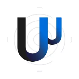 Bold Blue and Black Modern Monogram Design Logo Template