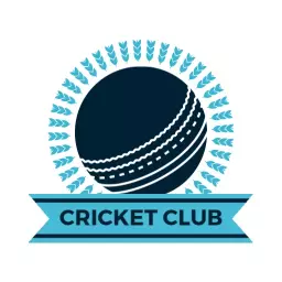 Bold Blue and Dark Design Representing Cricket Team Logo Template
