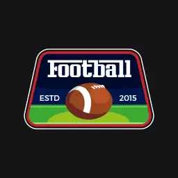 Bold Blue and Green Football Badge Celebrating Sports Enthusiasm Logo Template