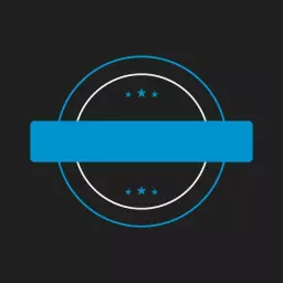 Bold Blue and White Blank Circle for Logo Design Logo Template