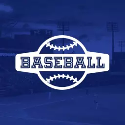 Bold Blue and White Classic Baseball Design Logo Template