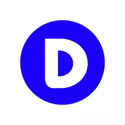 Bold Blue Circular Design with Letter D in Alphabet Logo Template