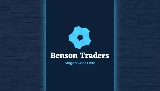 Bold Blue Construction Material Supplier Business Card Template