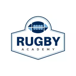 Bold Blue Design Emphasizing Rugby Academy Training Logo Template