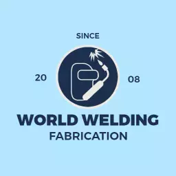 Bold Blue Design Showcasing Professional Welding Services Logo Template
