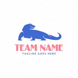 Bold Blue Dragon Illustration for Gaming Team Logo Template