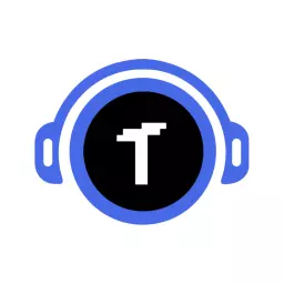 Bold Blue Headphones Featuring Unique Alphabet Design Logo Template