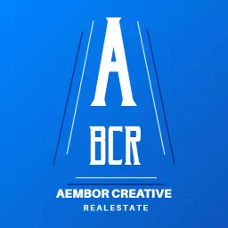 Bold Blue Letter Monogram Design Emphasizing Real Estate Logo Template