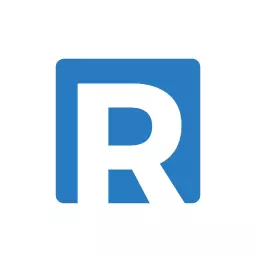 Bold Blue Letter R Showcasing Alphabet Creativity Logo Template