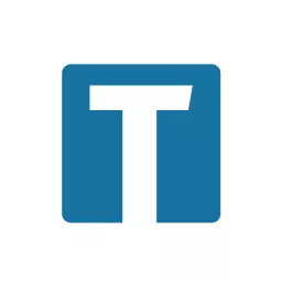 Bold Blue Letter T Forming a Unique Alphabet Logo Template
